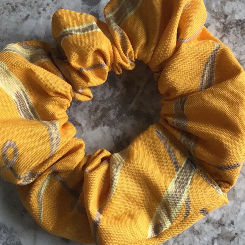 Mustard yellow vine hair scrunchie Christmas fall